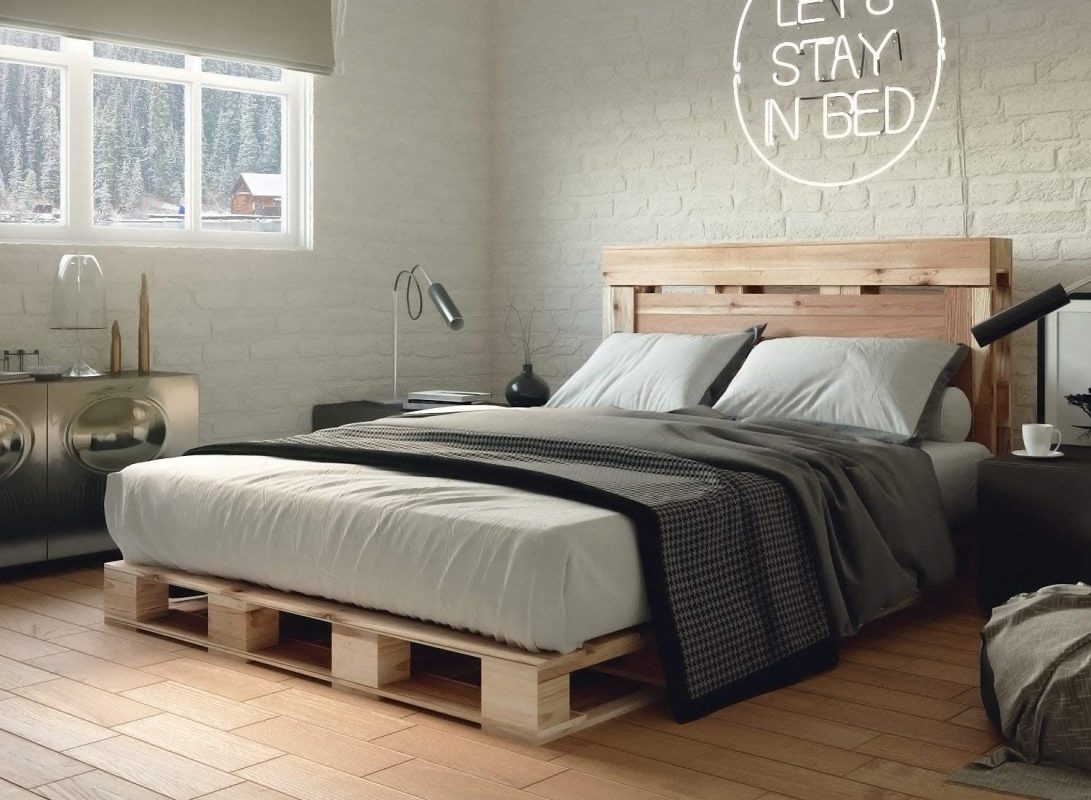 Giường pallet mộc mạc