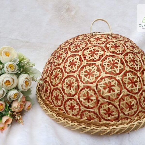 Lồng bàn tre hình hoa thị - Tặng kèm mẹt loại tốt