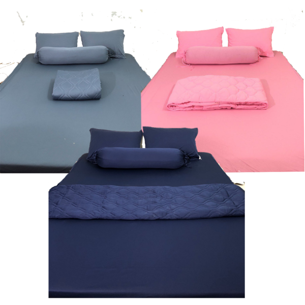 Bộ 4 món Drap giường pallet  gỗ thông - thun trơn - đơn giản - sạch sẽ -không phai màu - dày 20cm - 3 màu